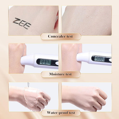 CC Cream Foundation Mushroom Head Air Cushion Face Makeup Moisturizing Concealer Waterproof Oil Control Long-Lasting Nude Makeup Even Skin Tone for All Skin Types (Nature)