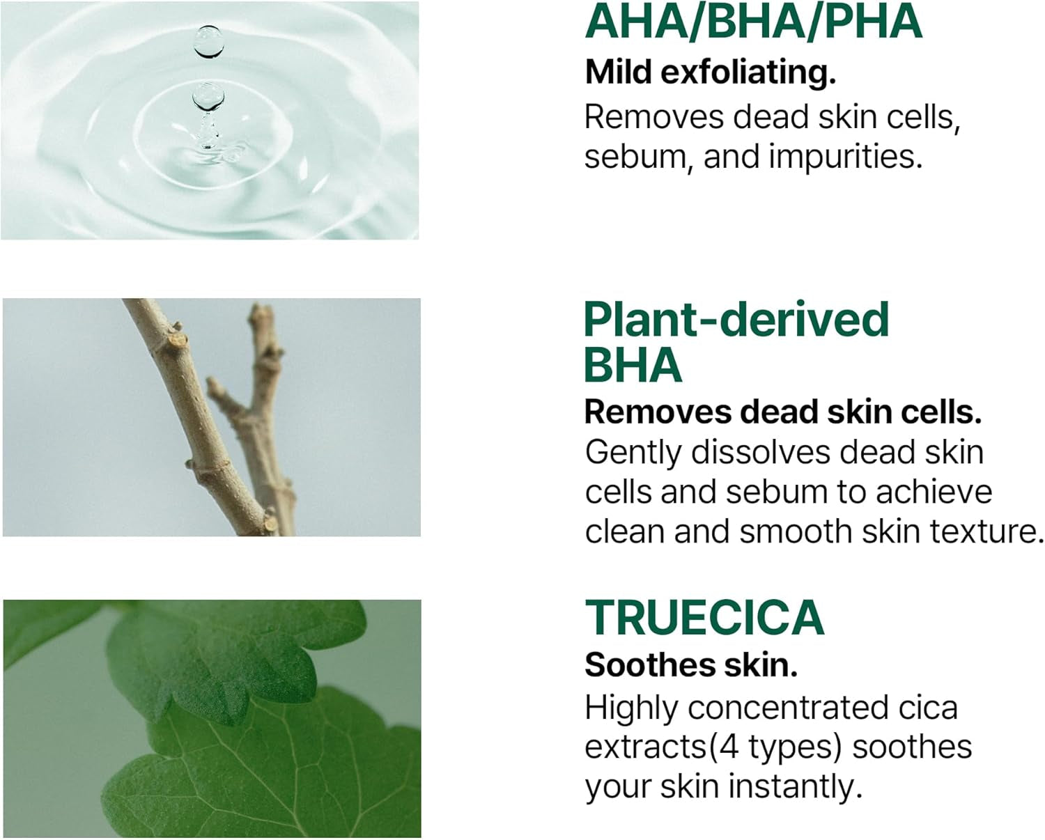 AHA-BHA-PHA Truecica Exfoliating Pads (70Ct)
