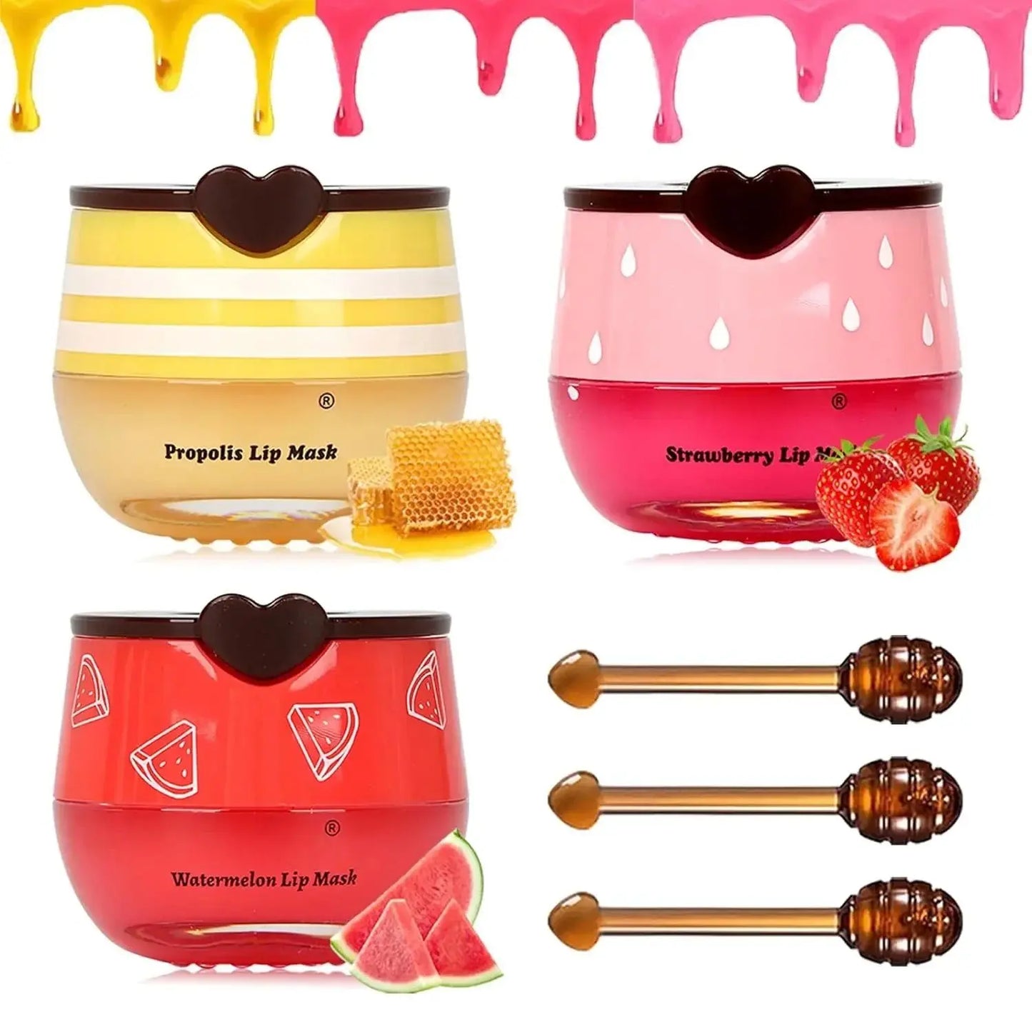 Honey Pot Lip Balm and Sleeping Mask - Hydrating Exfoliator for Dry and Cracked Lips