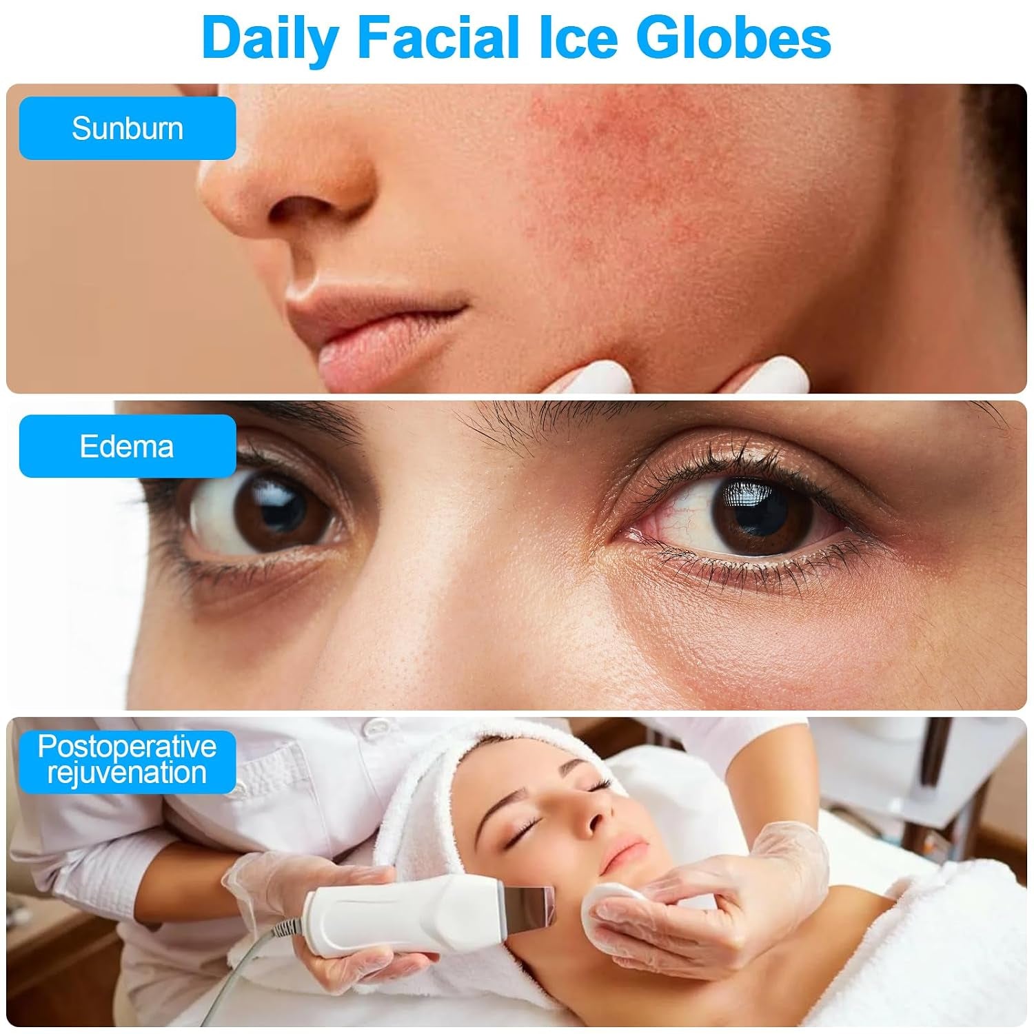 Rotating Ice Globes for Face