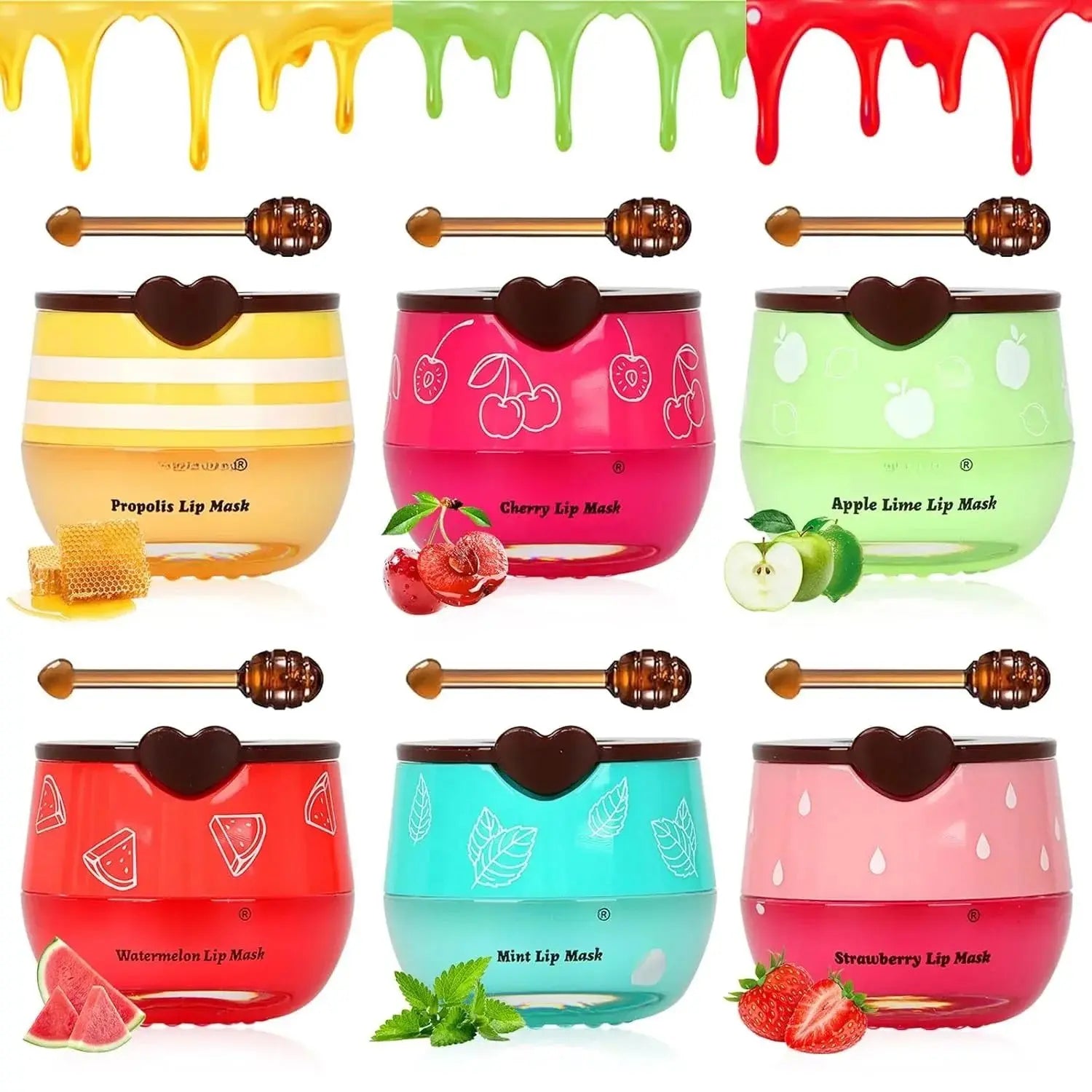 Honey Pot Lip Balm and Sleeping Mask - Hydrating Exfoliator for Dry and Cracked Lips