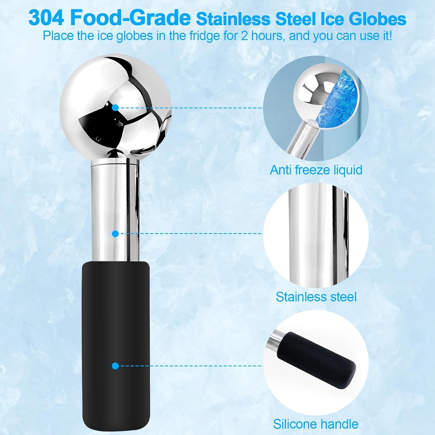Rotating Ice Globes for Face