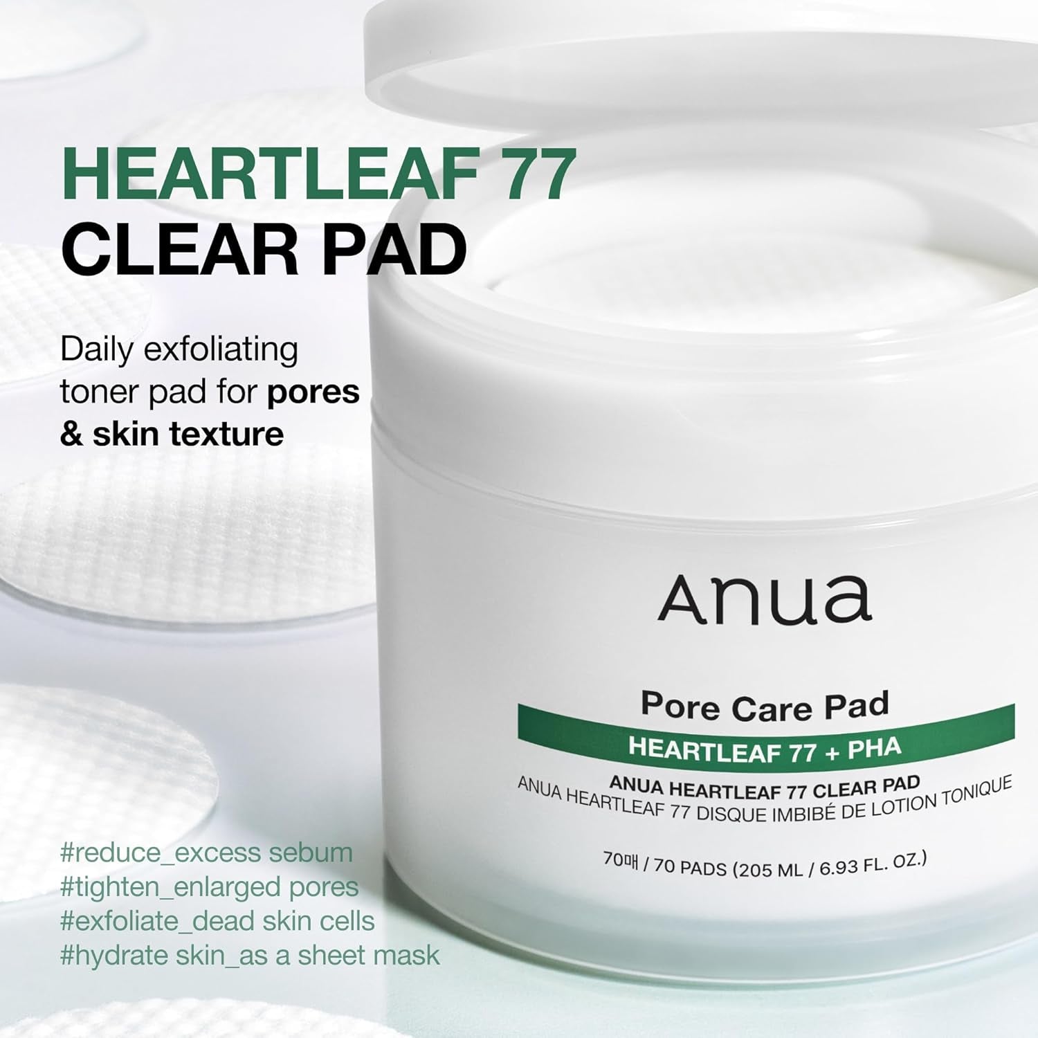 Heartleaf 77 Clear Pad Toner Pads (70Ct)