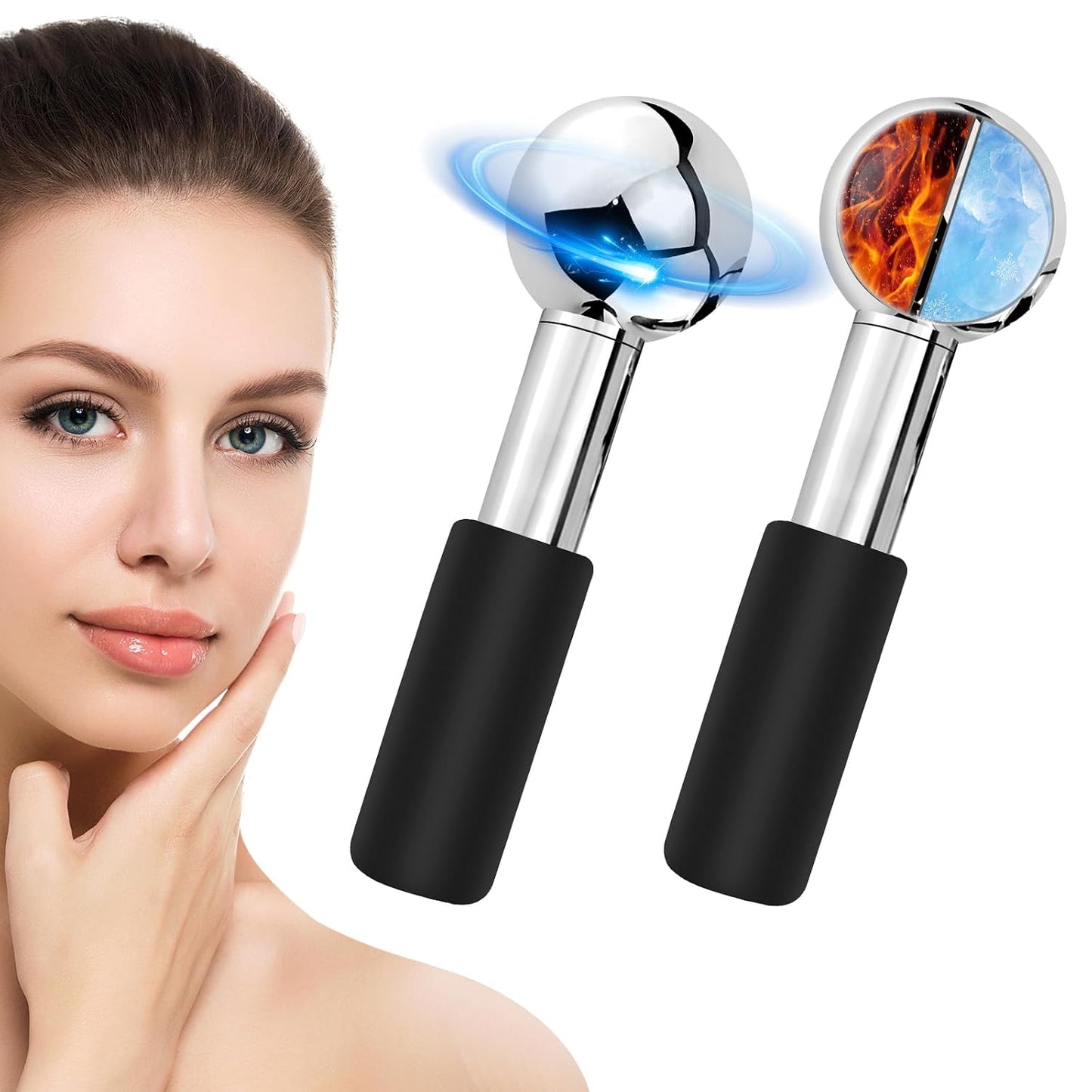 Rotating Ice Globes for Face