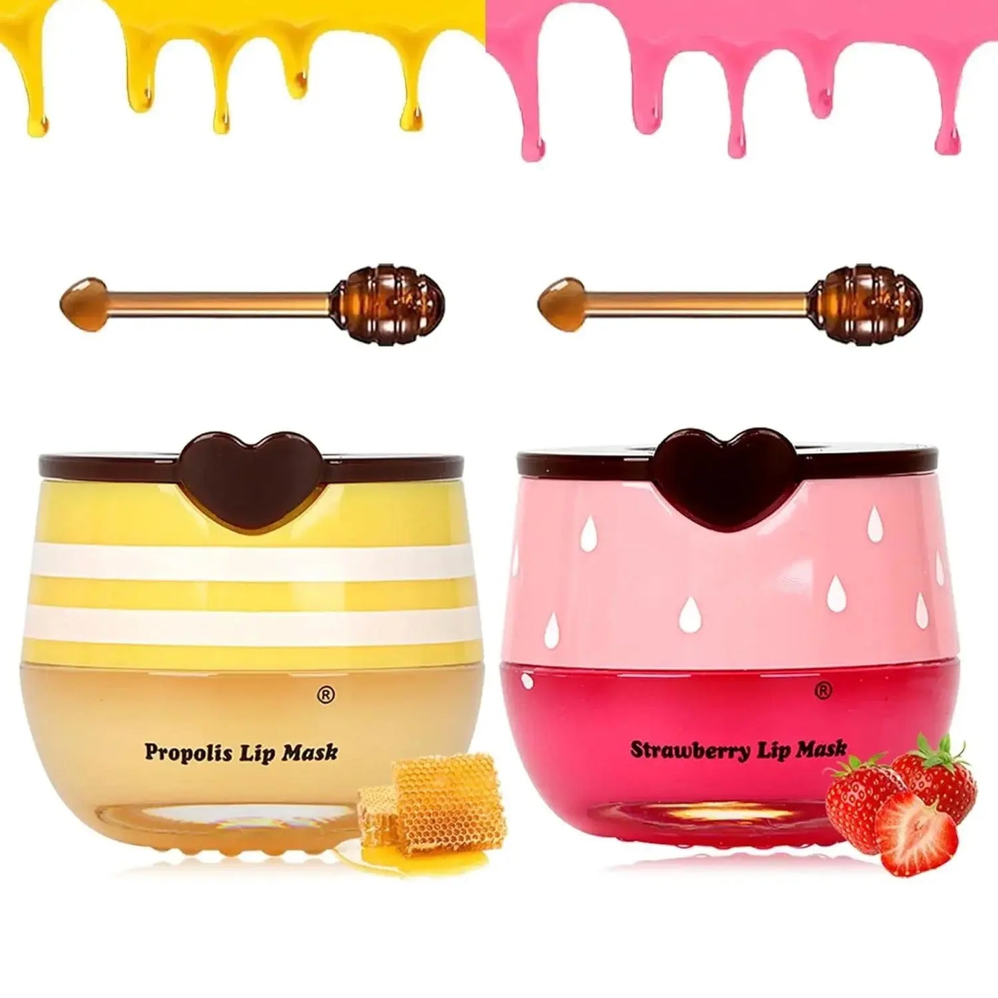 Honey Pot Lip Balm and Sleeping Mask - Hydrating Exfoliator for Dry and Cracked Lips