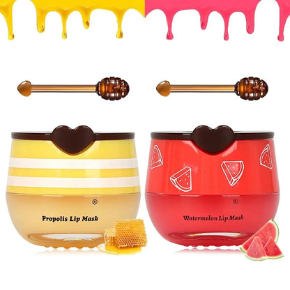 Honey Pot Lip Balm and Sleeping Mask - Hydrating Exfoliator for Dry and Cracked Lips