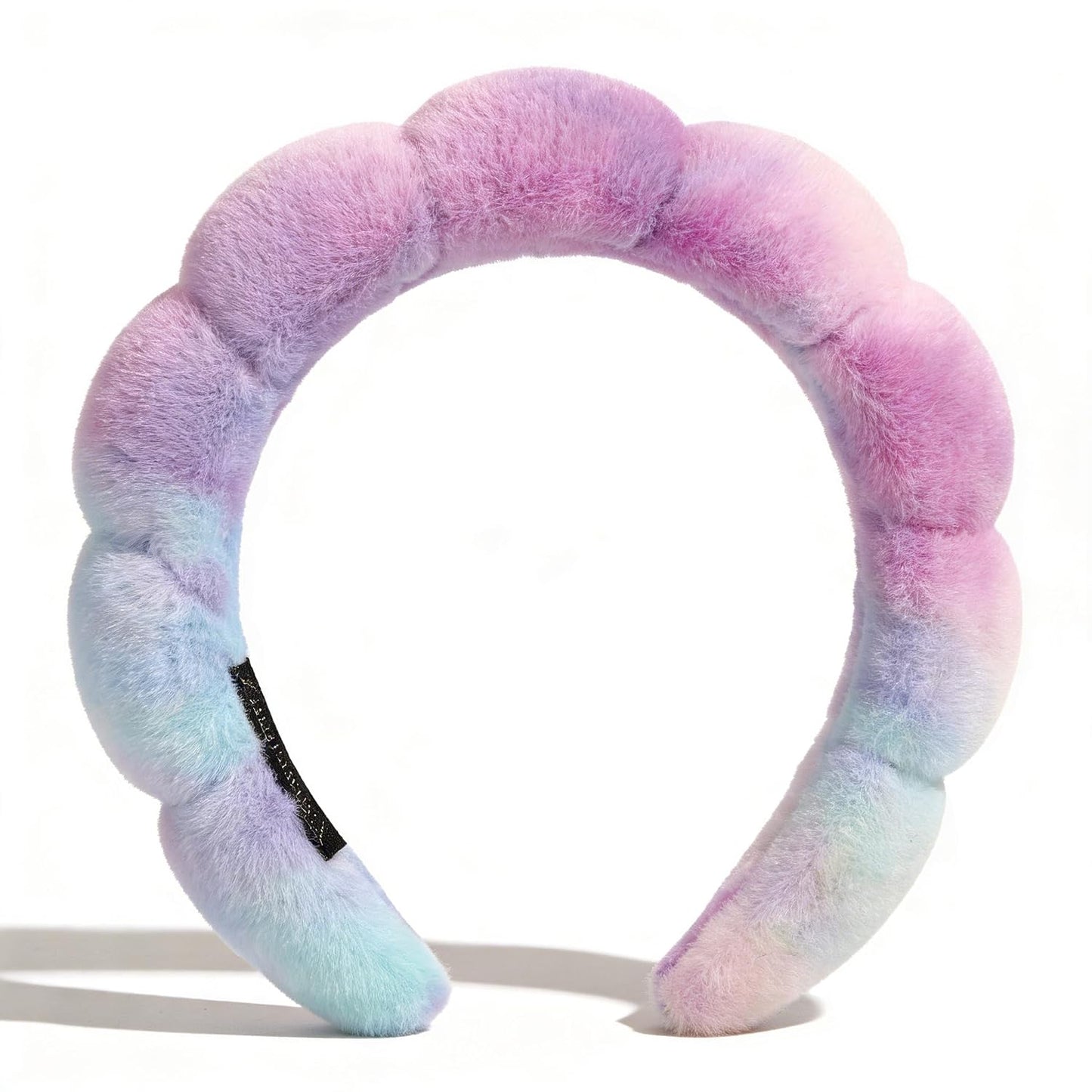 Soft fuzzy spa headbands for washing your face, 3-pack