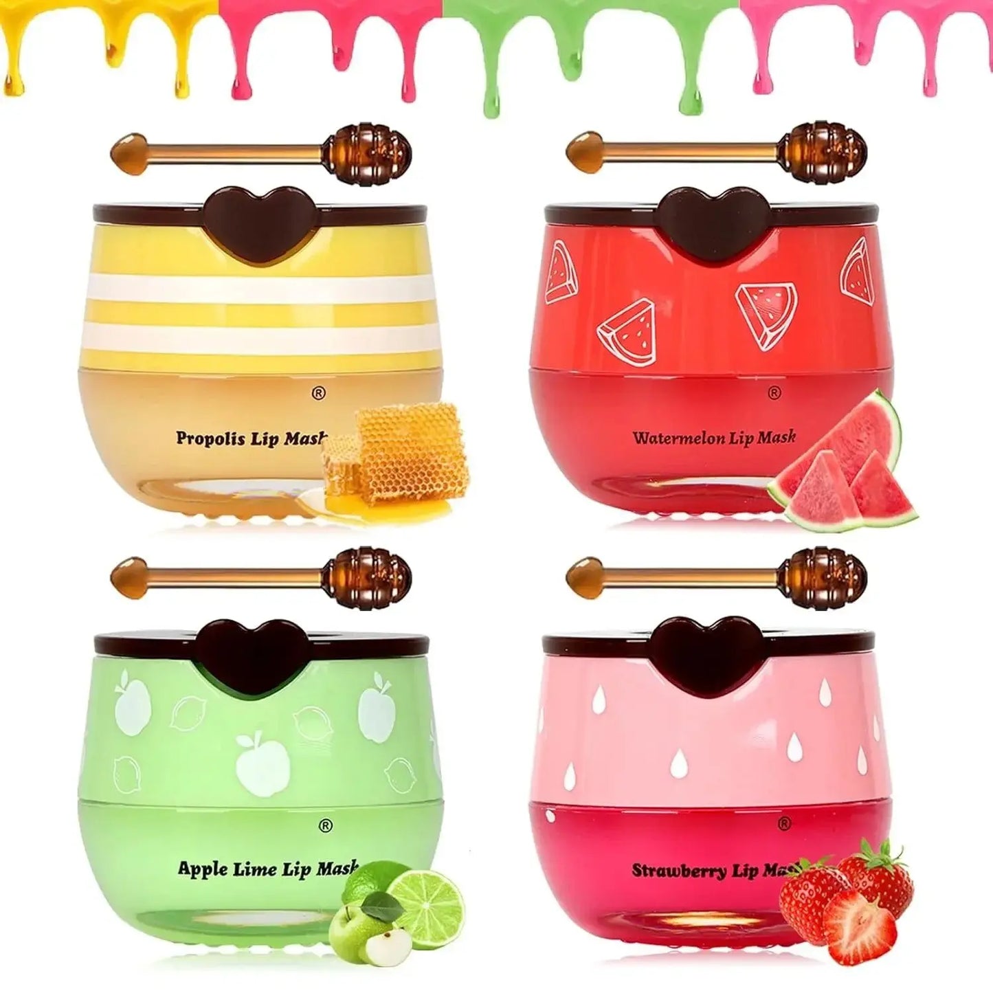 Honey Pot Lip Balm and Sleeping Mask - Hydrating Exfoliator for Dry and Cracked Lips
