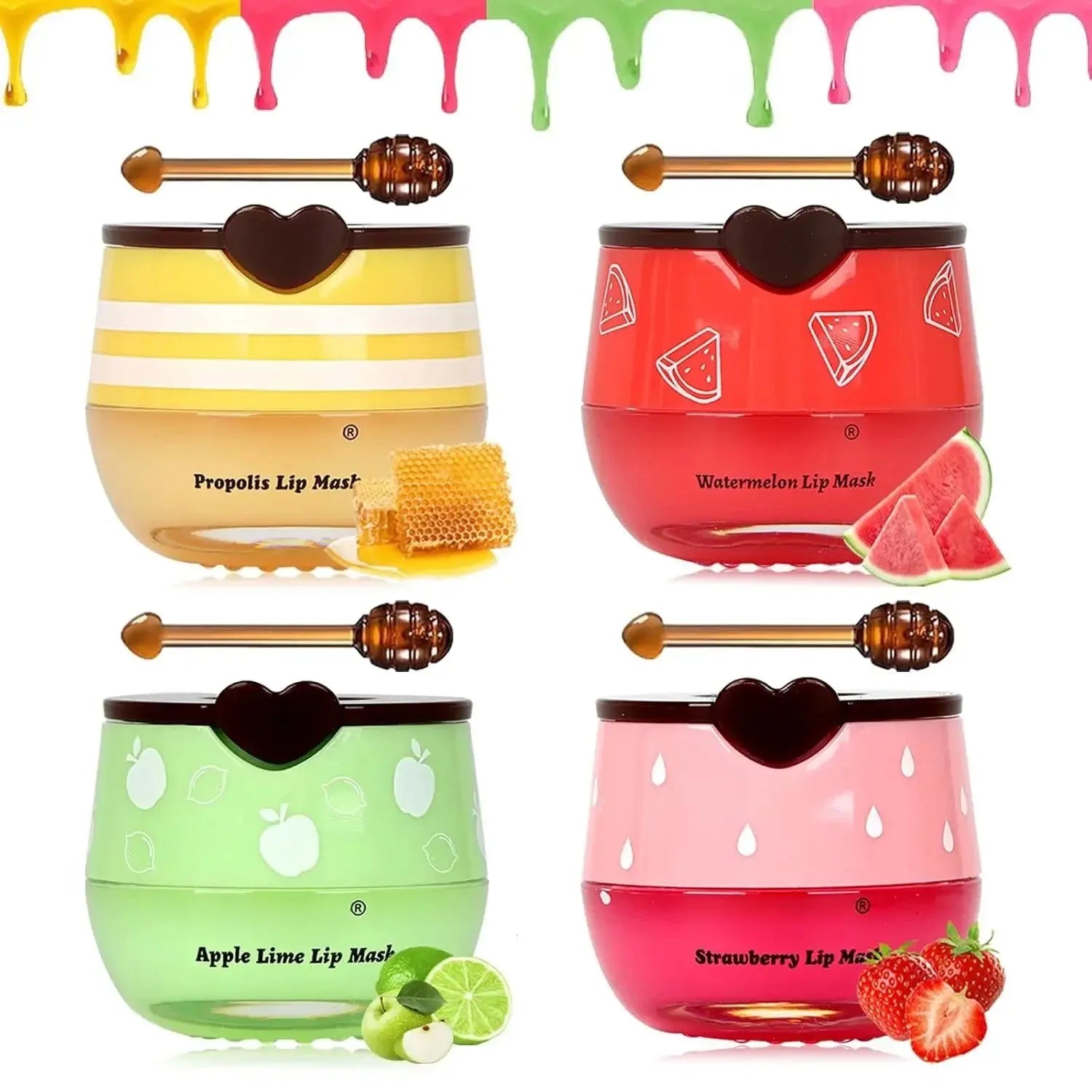 Honey Pot Lip Balm and Sleeping Mask - Hydrating Exfoliator for Dry and Cracked Lips