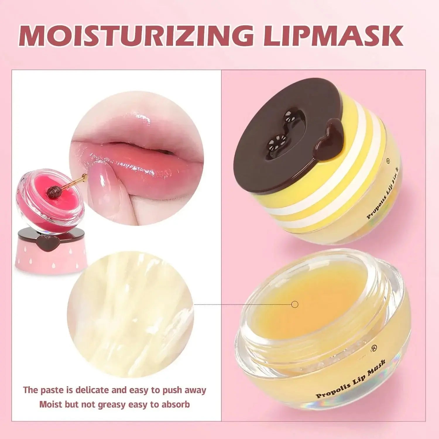 Honey Pot Lip Balm and Sleeping Mask - Hydrating Exfoliator for Dry and Cracked Lips