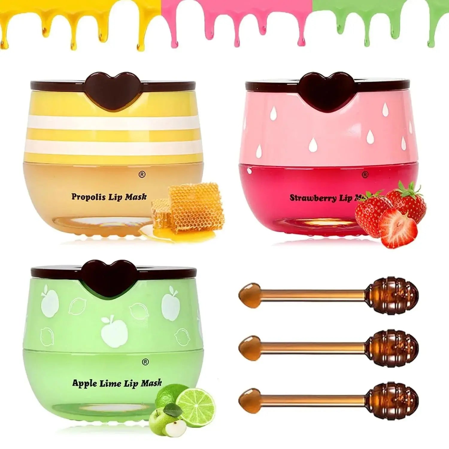 Honey Pot Lip Balm and Sleeping Mask - Hydrating Exfoliator for Dry and Cracked Lips