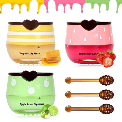 Honey Pot Lip Balm and Sleeping Mask - Hydrating Exfoliator for Dry and Cracked Lips