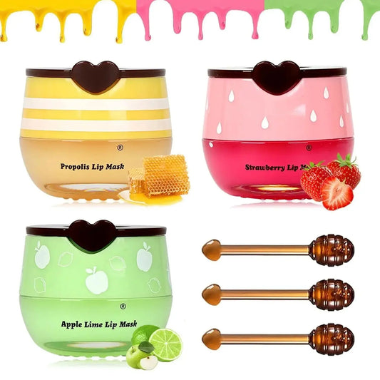 Honey Pot Lip Balm and Sleeping Mask - Hydrating Exfoliator for Dry and Cracked Lips