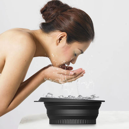 Ice Bowl for Face Face Ice Plunge Bowl Facial Roller Silicone Reusable Foldable Washing Basin for Icebath Skin Care Kitchen Home