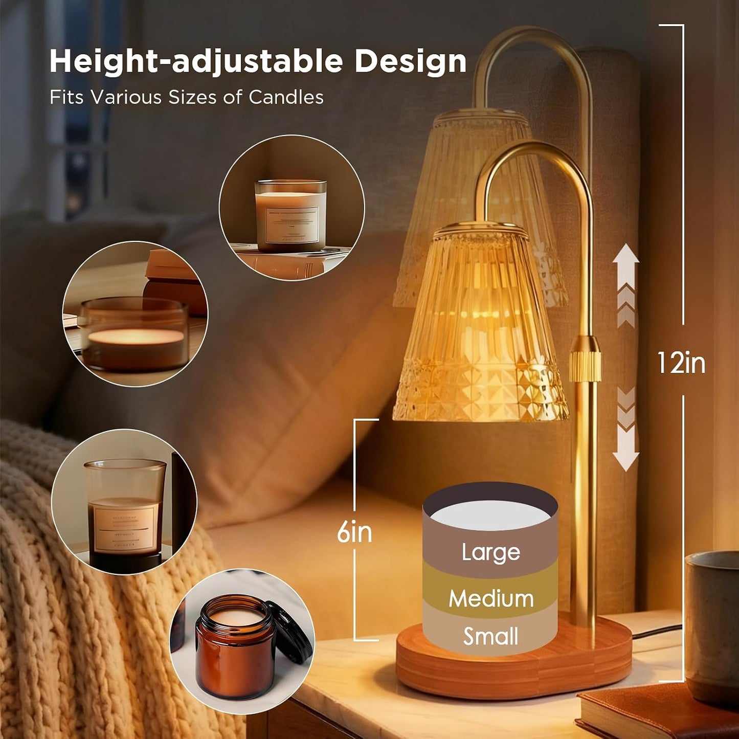 Candle Warmer Lamp (Dimmable, Flameless)