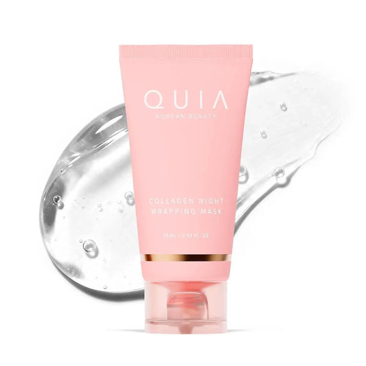 QUIA Collagen Infusion Wrapping Mask - Overnight Peel-Off for Radiant Skin - Suitable for All Skin Types - Superior to Traditional Sheet Masks